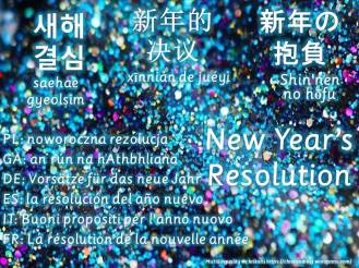 multilingual flashcards new year resolution