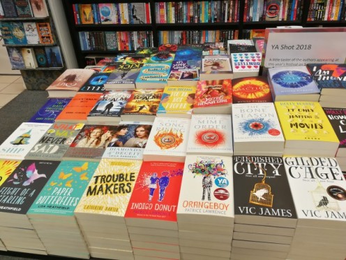 Waterstones Uxbridge had a great selection of books out for YA Shot.
