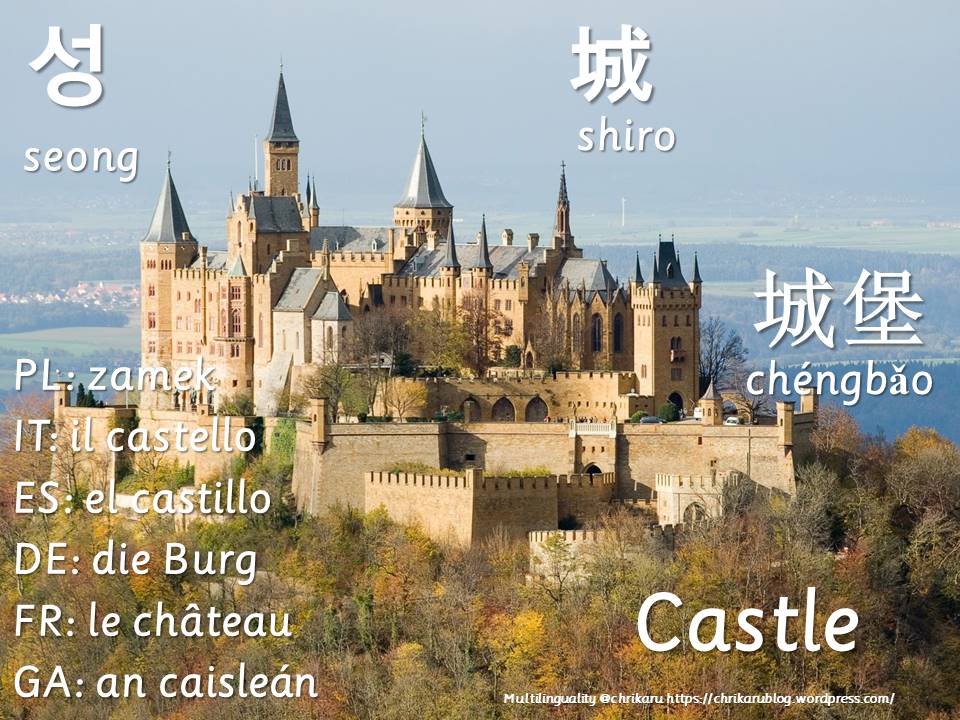 multilingual flashcards castle